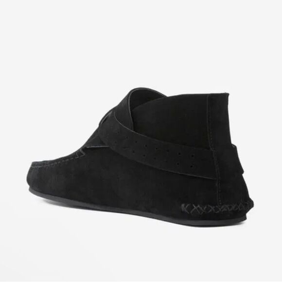 New The Kooples suede leather moccasins black slip ons shoes NIB $475 41 10 - Picture 4 of 16
